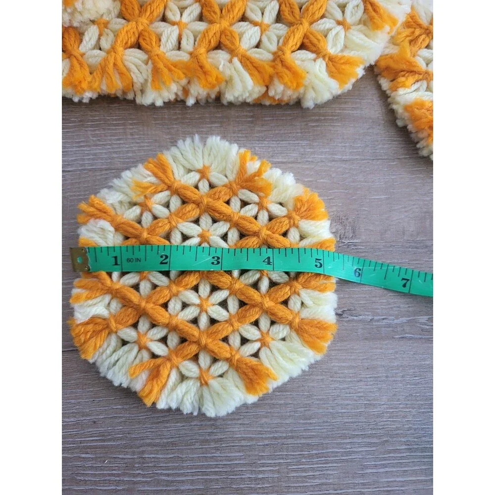 Handmade 1970's Placemats, Coasters, & Pot Holders
